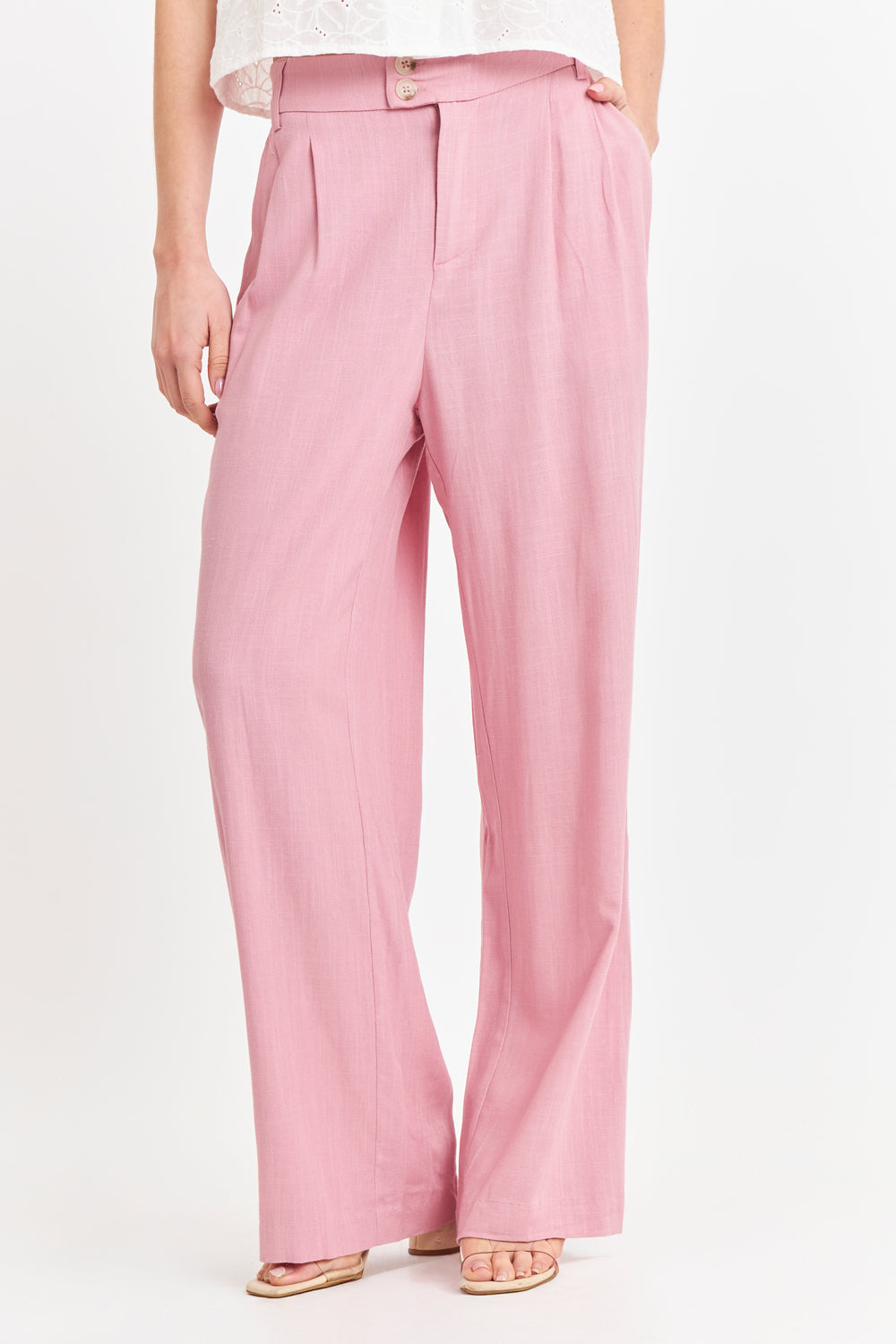 Pantalón Dos Botones Rosado