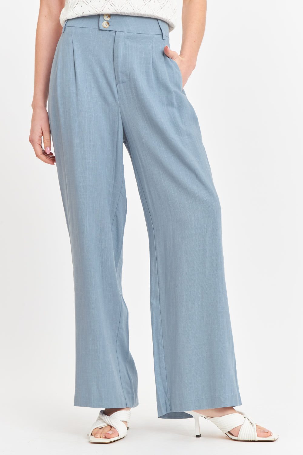 Pantalón Dos Botones Celeste