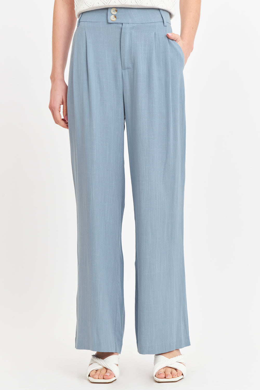 Pantalón Dos Botones Celeste