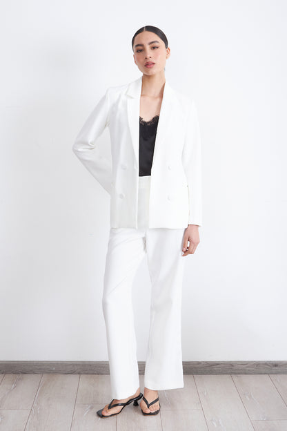 Blazer Básico de Tope Blanco