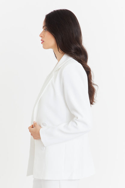 Blazer Básico de Tope Blanco Nicopoly