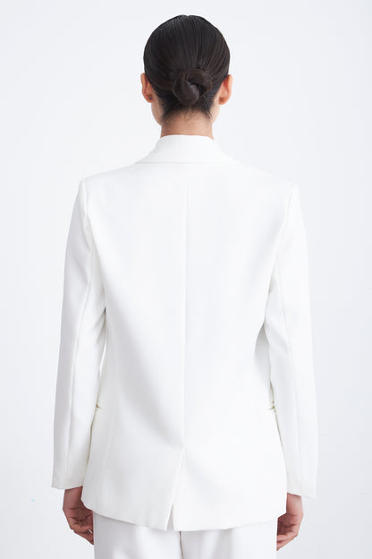 Blazer Básico de Tope Blanco