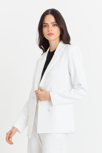 Blazer Básico de Tope Blanco Nicopoly