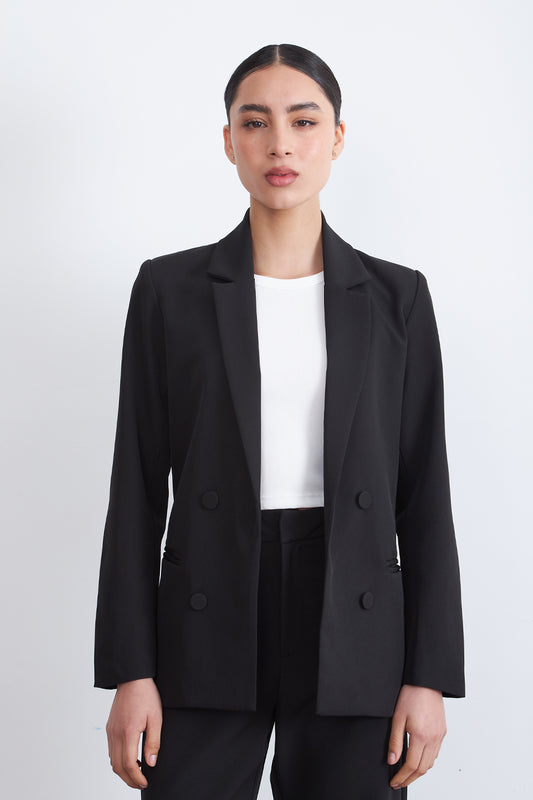 Blazer Básico de Tope Negro