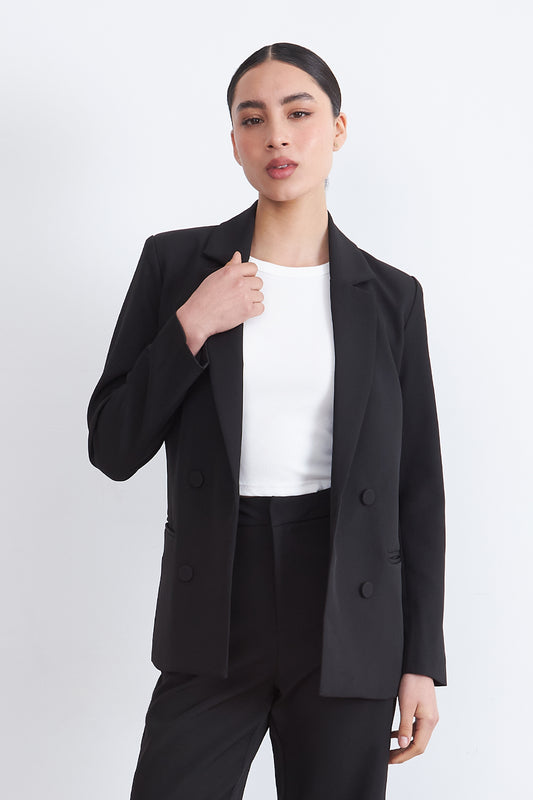 Blazer Básico de Tope Negro