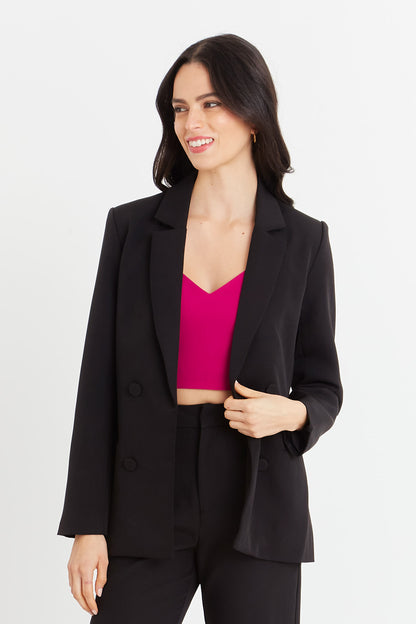Blazer Básico de Tope Negro