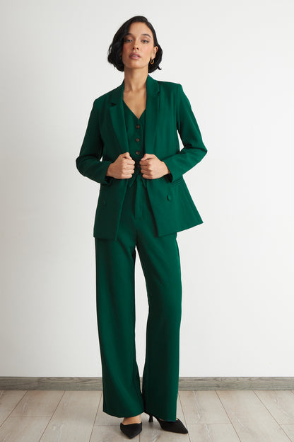 Blazer Básico De Tope Verde