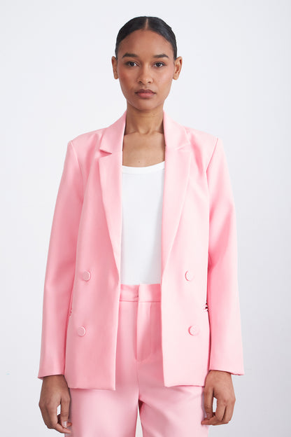 Blazer Básico de Tope Rosado