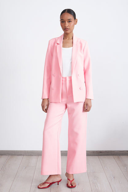 Blazer Básico de Tope Rosado