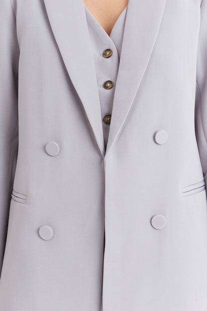 Blazer Básico de Tope Gris Nicopoly