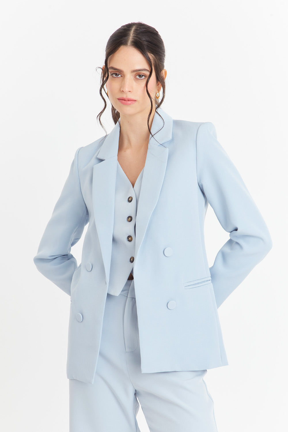 Blazer Básico de Tope Azul Nicopoly