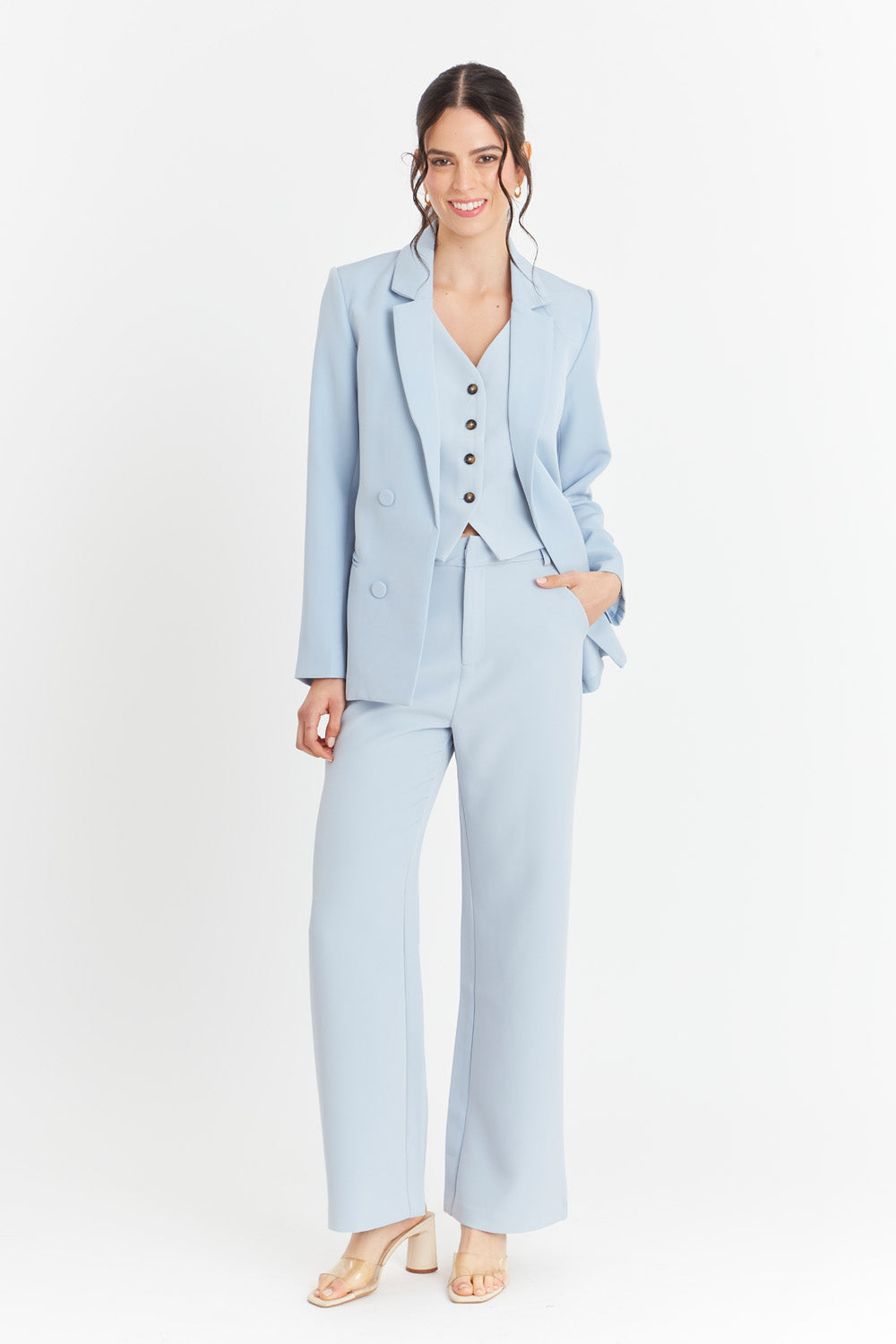 Blazer Básico de Tope Azul Nicopoly