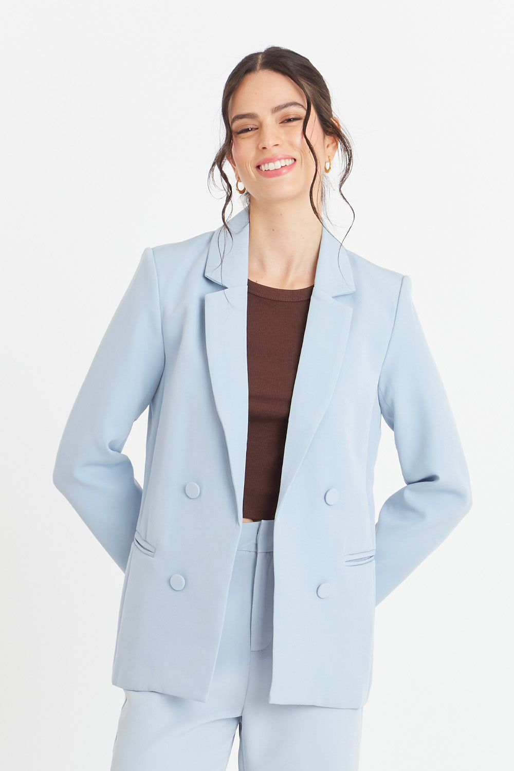 Blazer Básico de Tope Azul Nicopoly