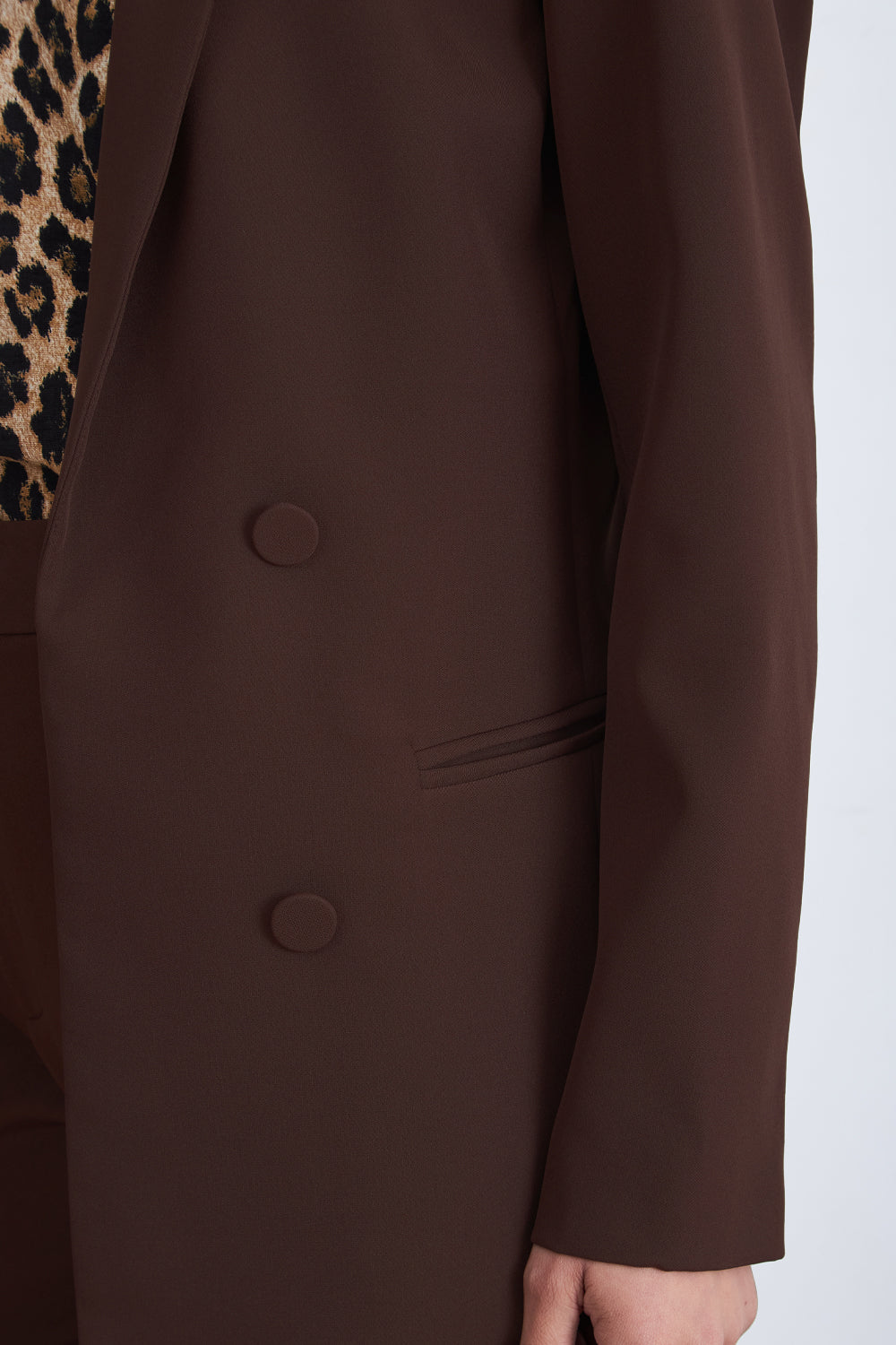 Blazer Básico de Tope Café