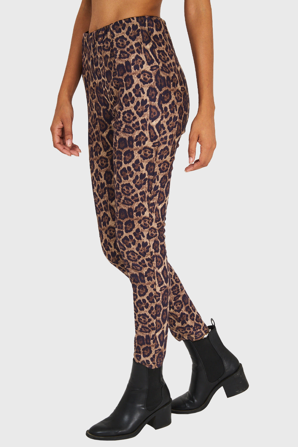 Calza Leopardo Café