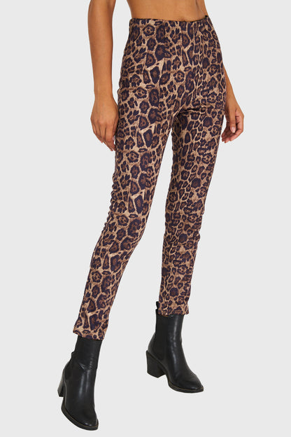 Calza Leopardo Café