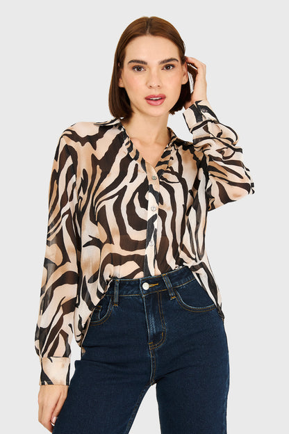 Blusa Cebra Beige