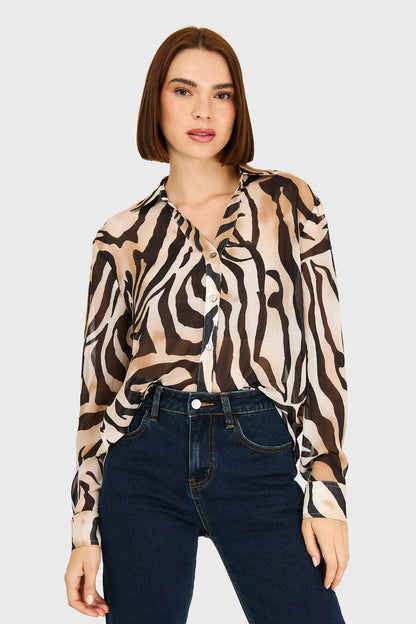 Blusa Cebra Beige