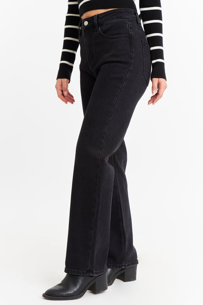 Jeans Básico Recto Negro