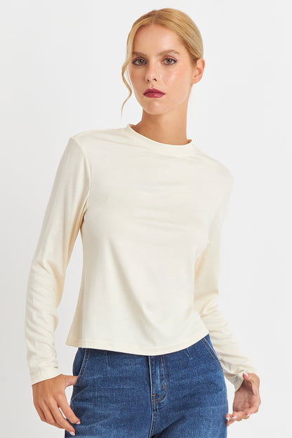 Polera Cuello Redondo Blanco