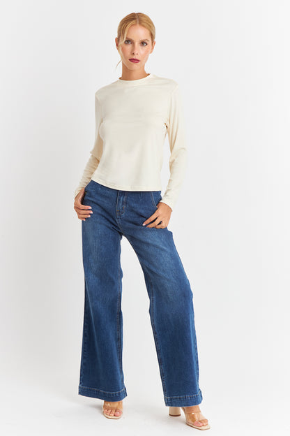 Polera Cuello Redondo Blanco