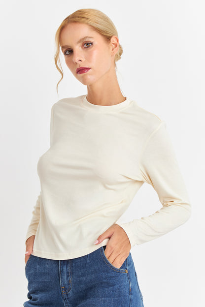 Polera Cuello Redondo Blanco