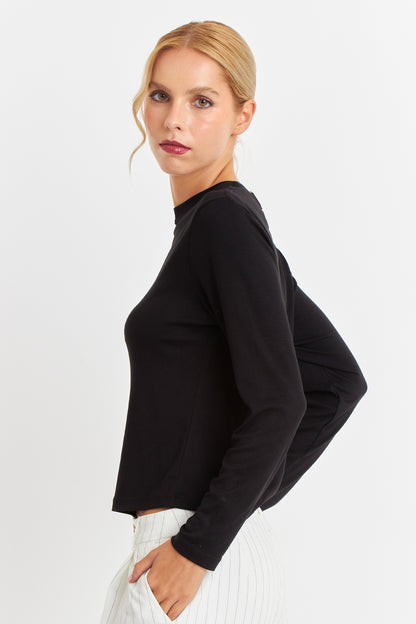 Polera Cuello Redondo Negro