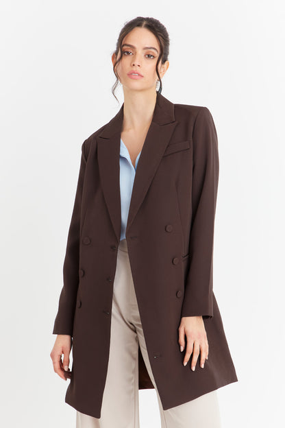 Blazer 6 Botones Marrón Nicopoly