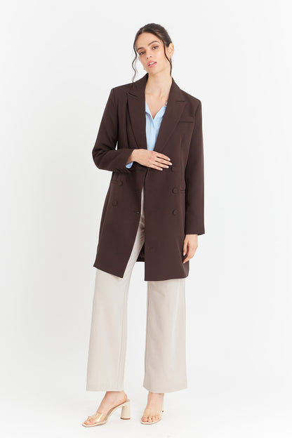 Blazer 6 Botones Marrón Nicopoly