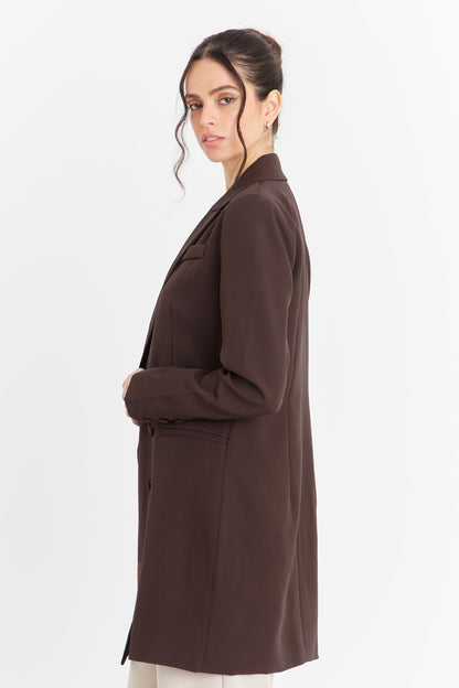 Blazer 6 Botones Marrón Nicopoly