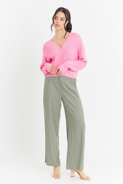 Cárdigan Básico Rosado Nicopoly