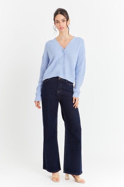 Cárdigan Básico Azul Nicopoly