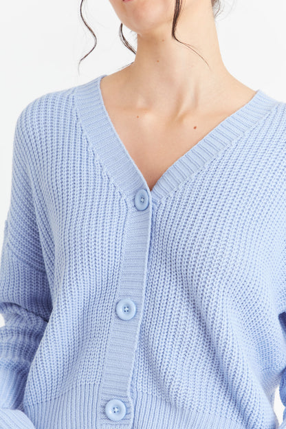 Cárdigan Básico Azul Nicopoly
