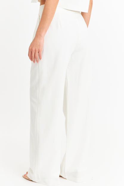 Pantalón Vestir Recto Blanco