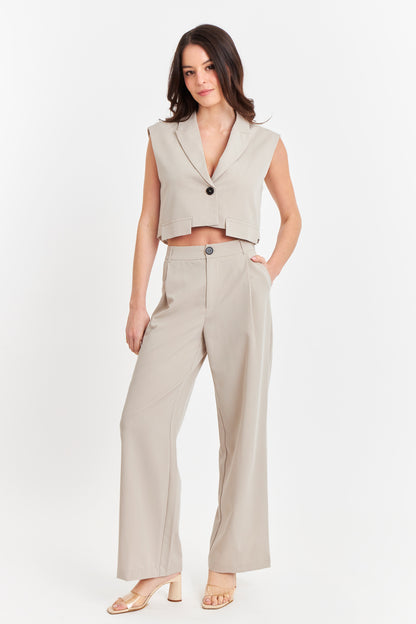 Pantalón Vestir Recto Khaki