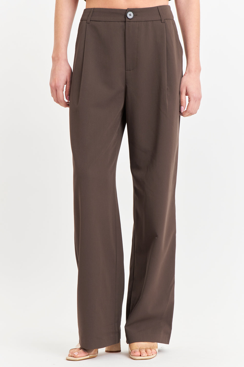 Pantalón Vestir Recto Café