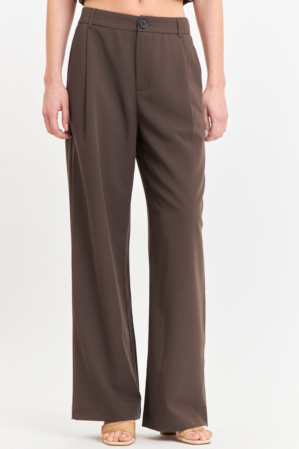 Pantalón Vestir Recto Café