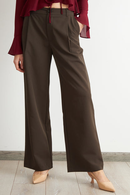 Pantalón Vestir Recto Café