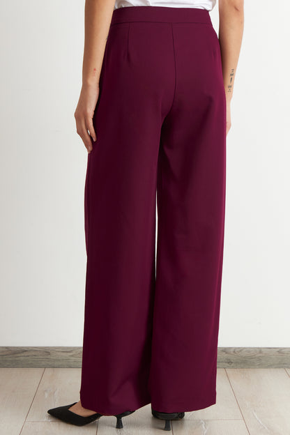 Pantalón Vestir Recto Burdeo