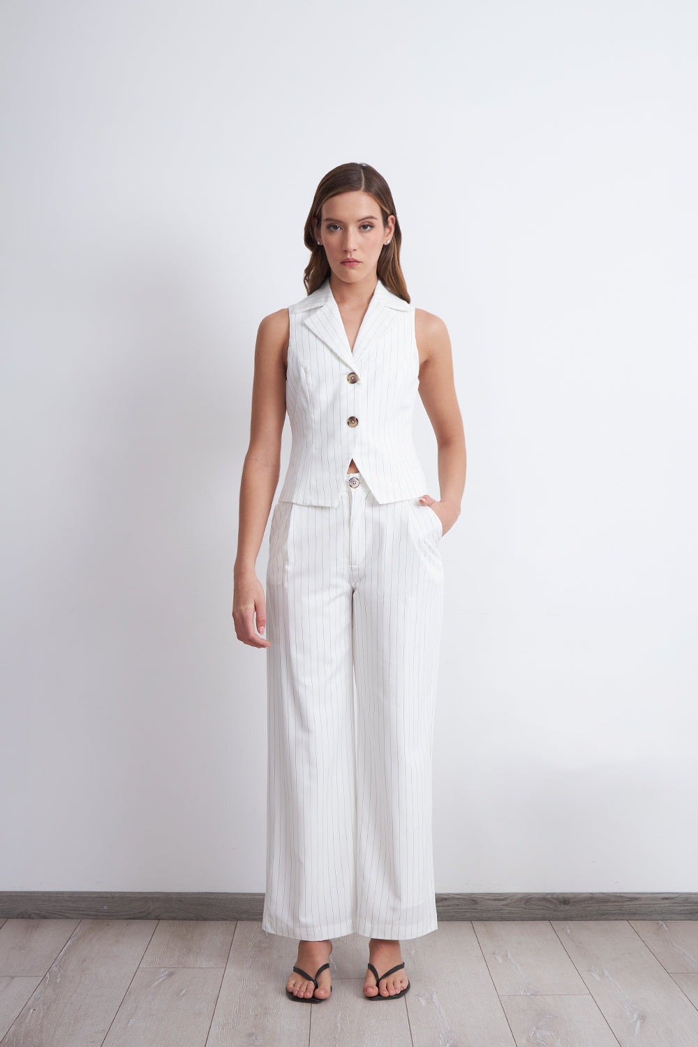Gilet Blanco Rayas Diplomáticas