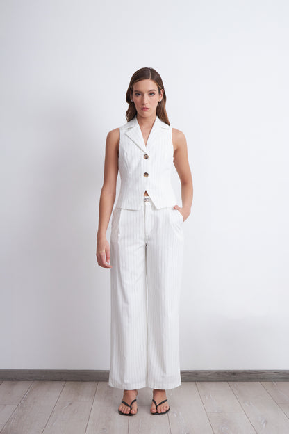 Gilet Blanco Rayas Diplomáticas