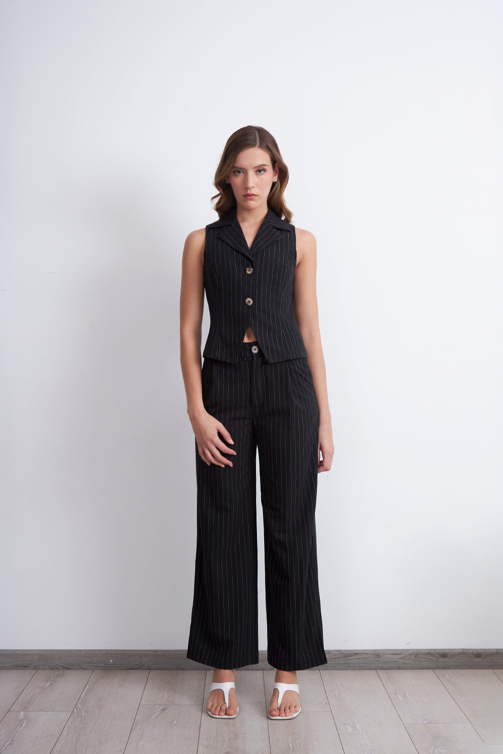 Gilet Negro Rayas Diplomáticas
