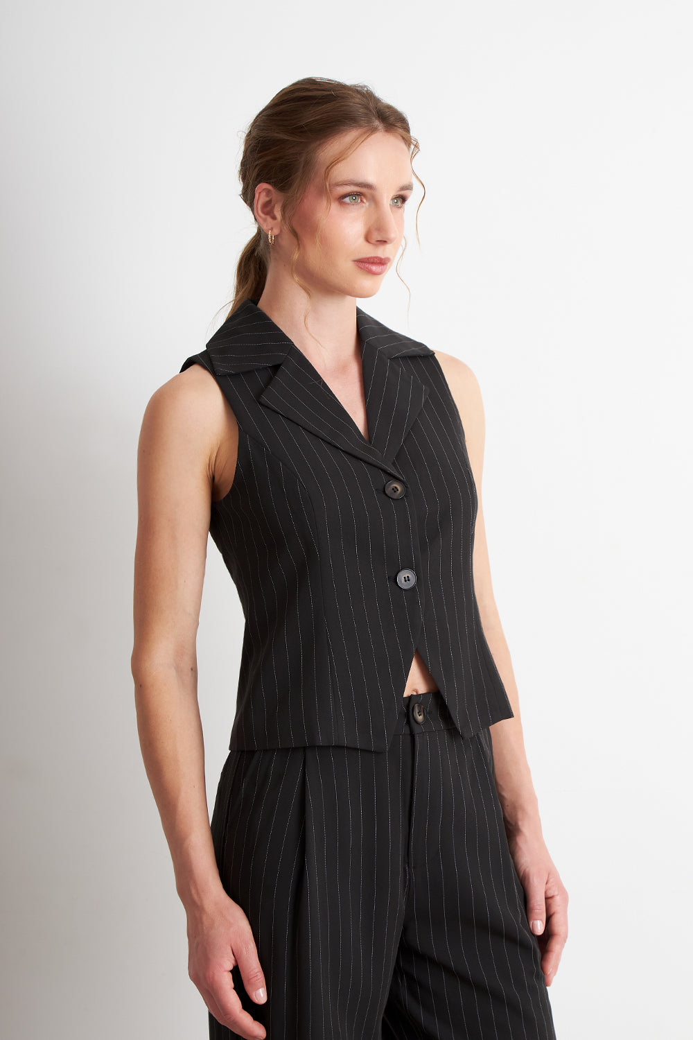 Gilet Negro Rayas Diplomáticas