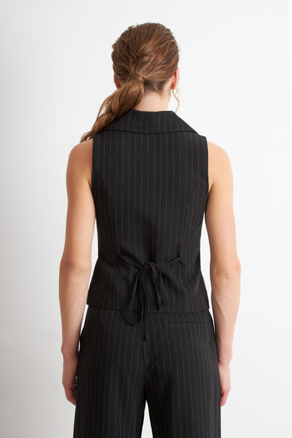 Gilet Negro Rayas Diplomáticas