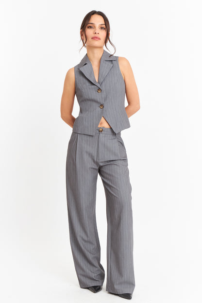 Gilet Rayas Diplomáticas Gris