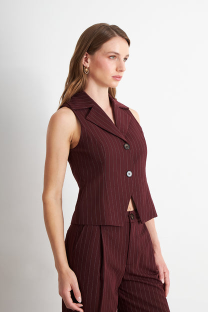 Gilet Burdeo Rayas Diplomáticas