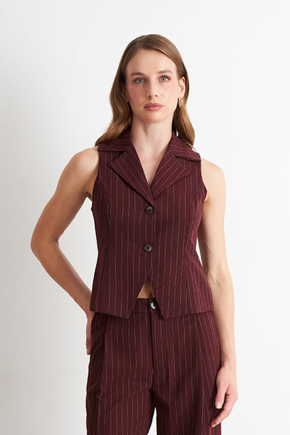 Gilet Burdeo Rayas Diplomáticas