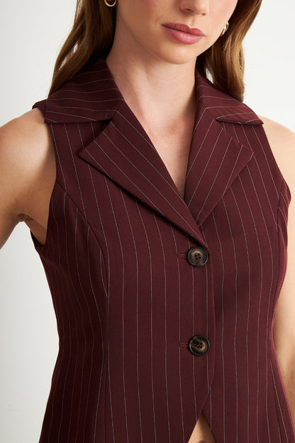Gilet Burdeo Rayas Diplomáticas