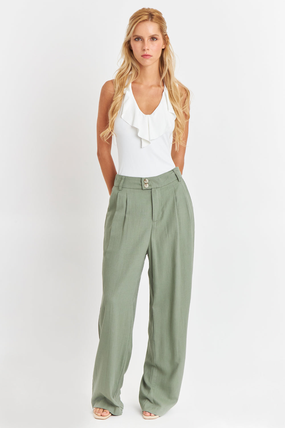 Body Escote Volantes Blanco