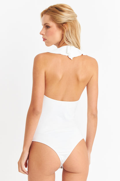 Body Escote Volantes Blanco